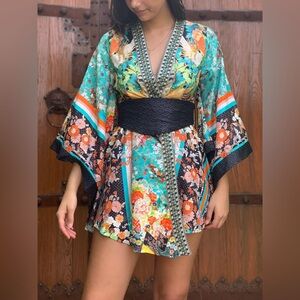 Camilla galaxy girl kimono wrap dress with obi